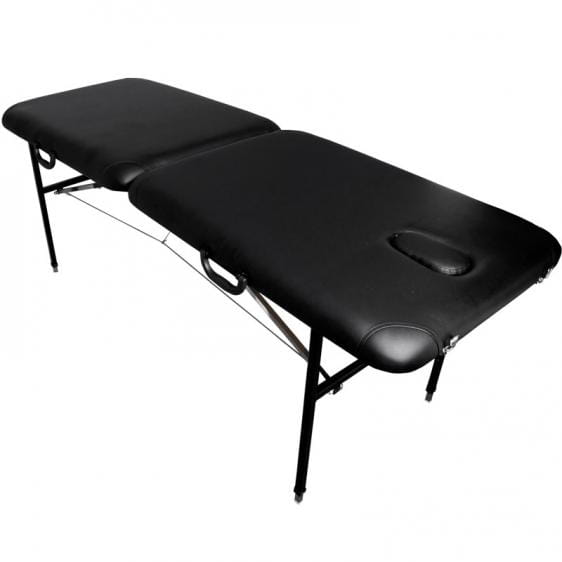Masážny stôl, komfortná oceľ AT-001 čierny BEAUTY